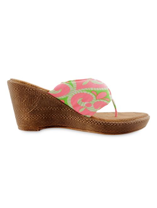 multicolor printed fabric strap wedges - 980745 - Very Small Image - 1