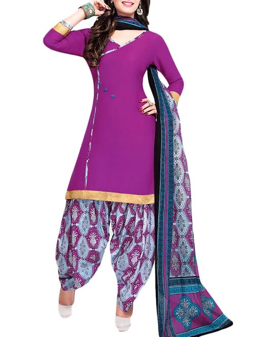 printed pure cotton unstitched suit set - 9810280 - Very Small Image - 1