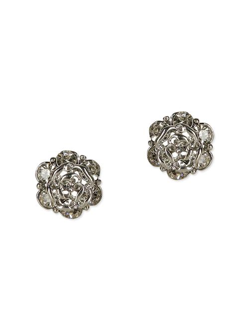 silver colored studs, embellished with beads - 9813432 - Very Small Image - 1
