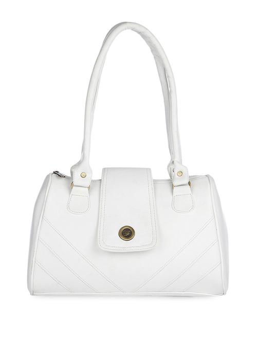 white leatherette handbag - 9818404 - Very Small Image - 1