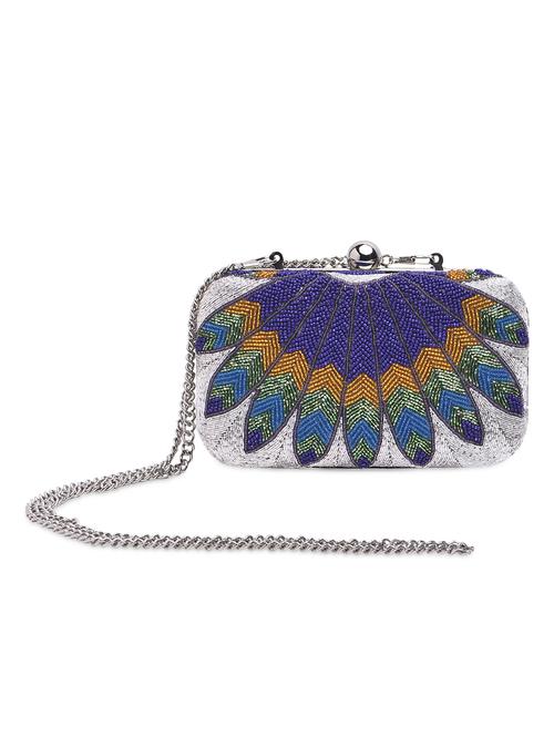 multicolored beaded wing-inspired clutch - 9819424 - Very Small Image - 1