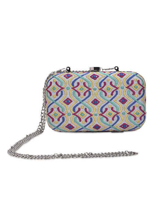 multicolored embroidered celtic knot inspired clutch - 9819427 - Very Small Image - 1