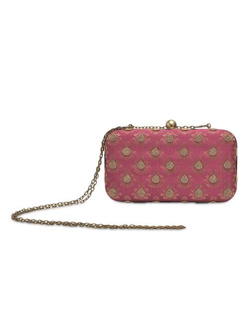 magenta beaded brocade clutch - 9819433 - Very Small Image - 1