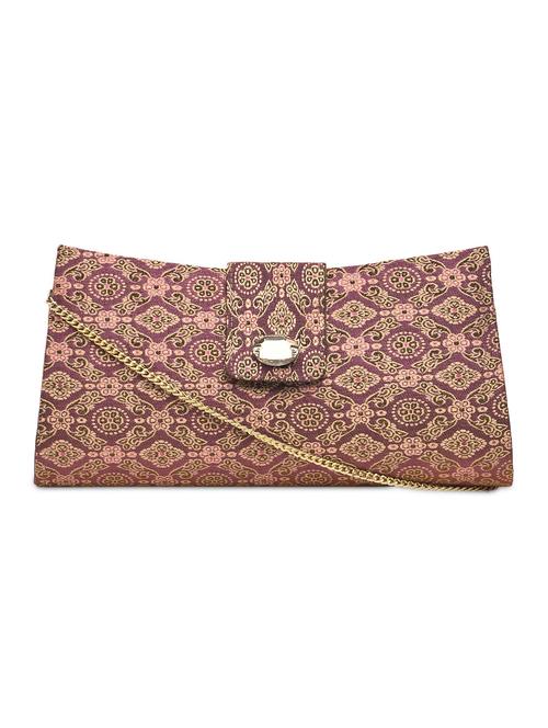 magenta floral brocade clutch - 9819436 - Very Small Image - 1