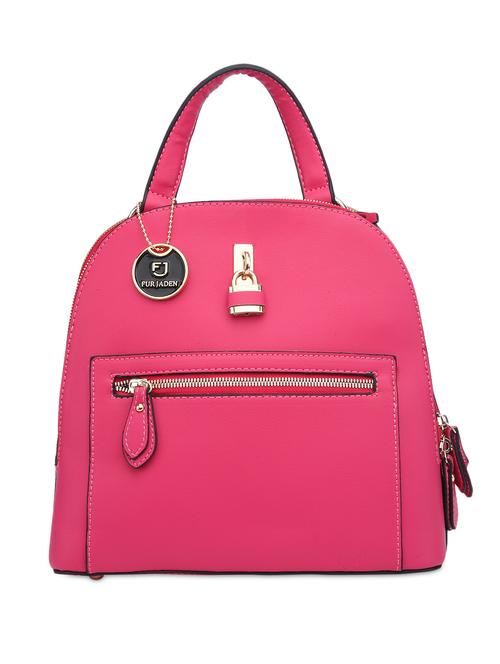 fuchsia leatherette embellished backpack - 9819523 - Very Small Image - 1