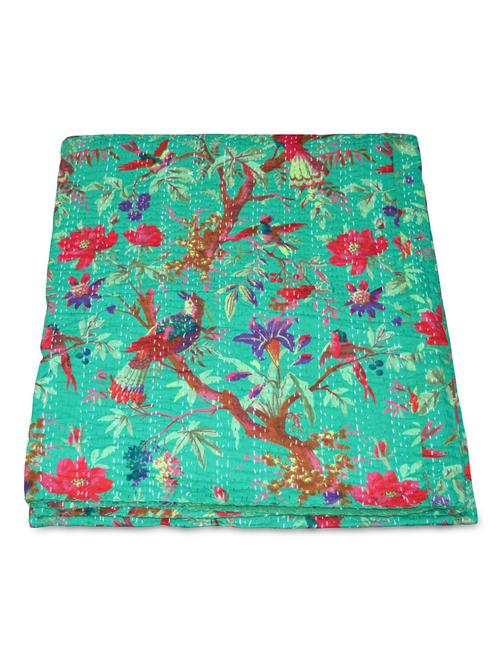 green cotton quilt - 9820624 - Very Small Image - 1