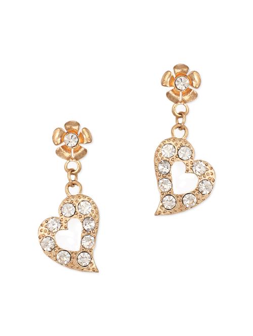 golden heart earring with stones - 982345 - Very Small Image - 1