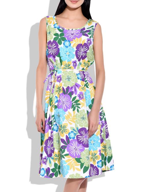 multi color printed cotton dress - 9829174 - Very Small Image - 1