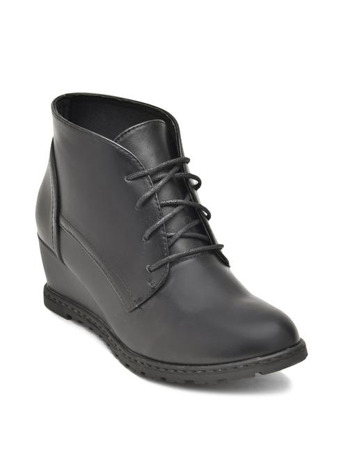 BLACK Synthetic Leather Boot - 9833046 - Very Small Image - 1