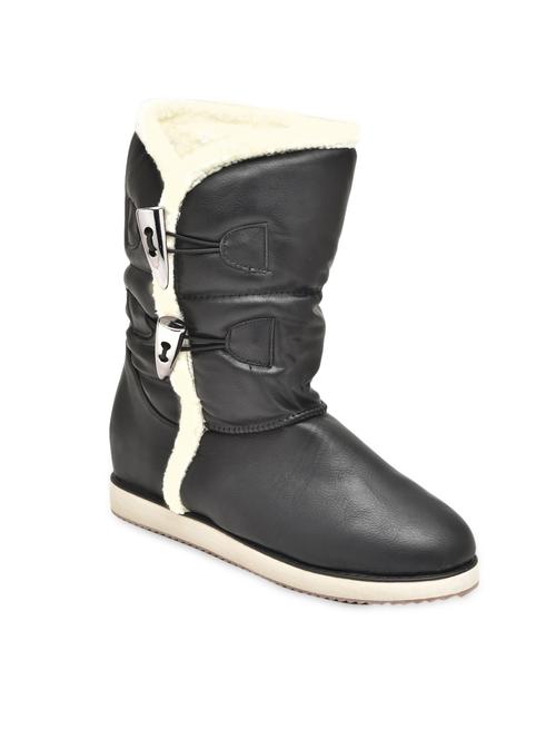 black synthetic leather boot - 9833059 - Very Small Image - 1