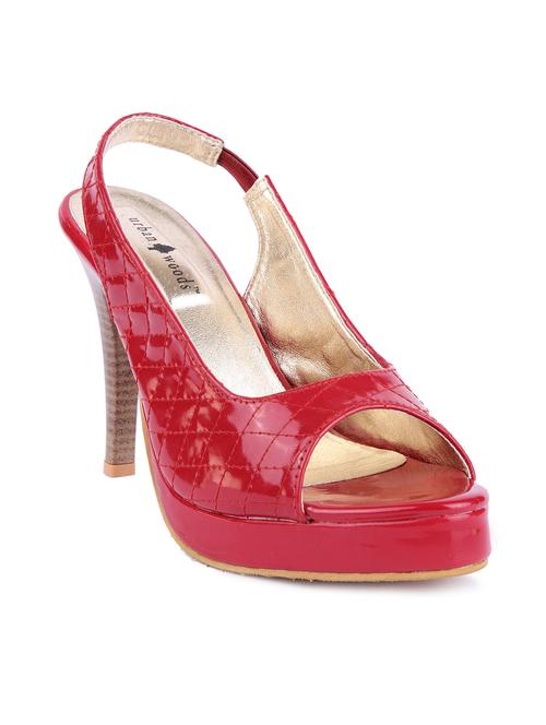 red leatherette sandal - 9833117 - Very Small Image - 1