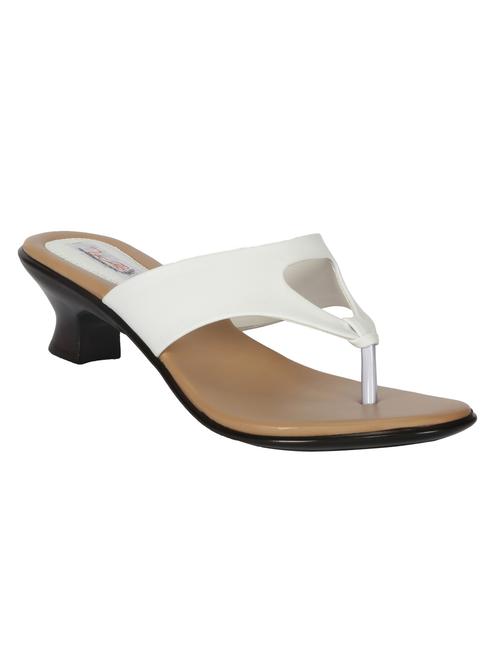 white leatherette sandal - 9835042 - Very Small Image - 1