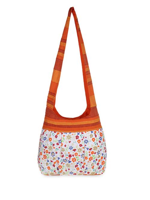 multi floral printed canvas sling bag - 9840816 - Very Small Image - 1