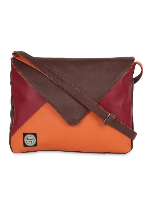 multi leatherette color block sling bag - 9840829 - Very Small Image - 1