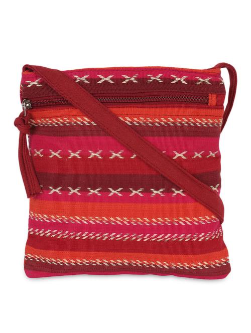 multi colored canvas sling bag - 9840834 - Very Small Image - 1