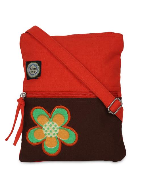 multi canvas embroidered sling bag - 9840861 - Very Small Image - 1