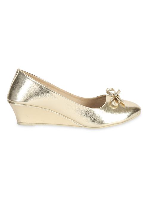 gold faux leather wedges - 9843343 - Very Small Image - 1