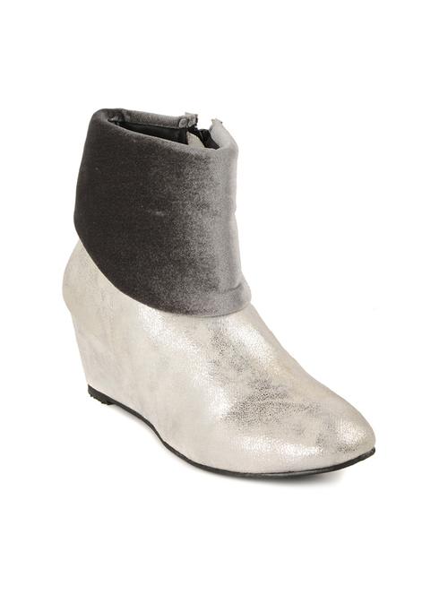silver leatherette ankle boot - 9843464 - Very Small Image - 1