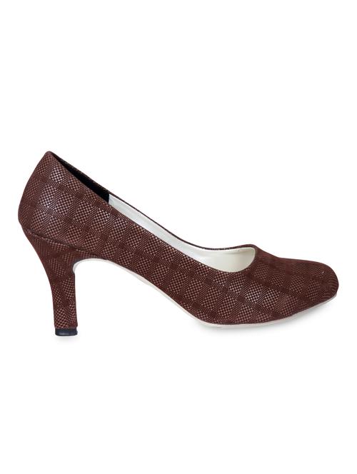 brown faux leather pumps - 9844058 - Very Small Image - 1
