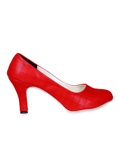 red faux leather pumps - 9844059 - Very Small Image - 1