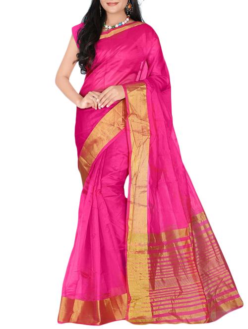 pink cotton silk blend saree - 9844122 - Very Small Image - 1