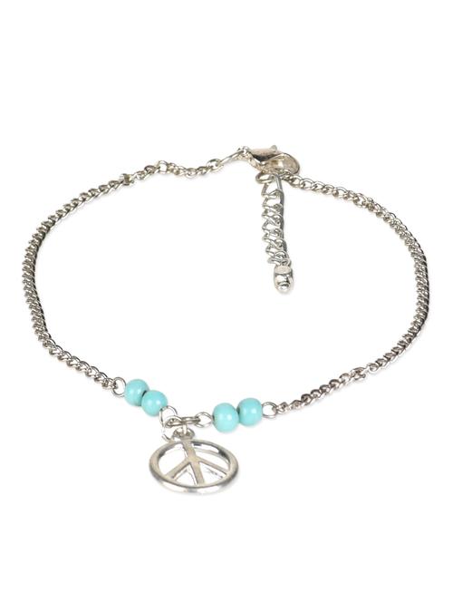 trendy silver chain anklets - 984716 - Very Small Image - 1
