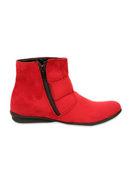 red ankle length boots with zipper - 985360 - Very Small Image - 1