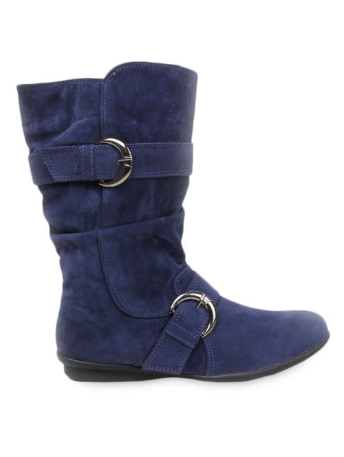 blue suede dual buckle boots - 985397 - Very Small Image - 1