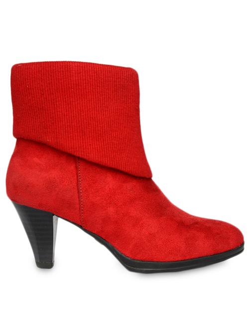 red high ankle boots with ribbed cuff - 985429 - Very Small Image - 1