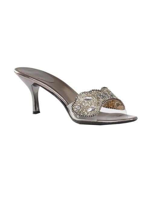 silver leatherette sandal - 9864927 - Very Small Image - 1
