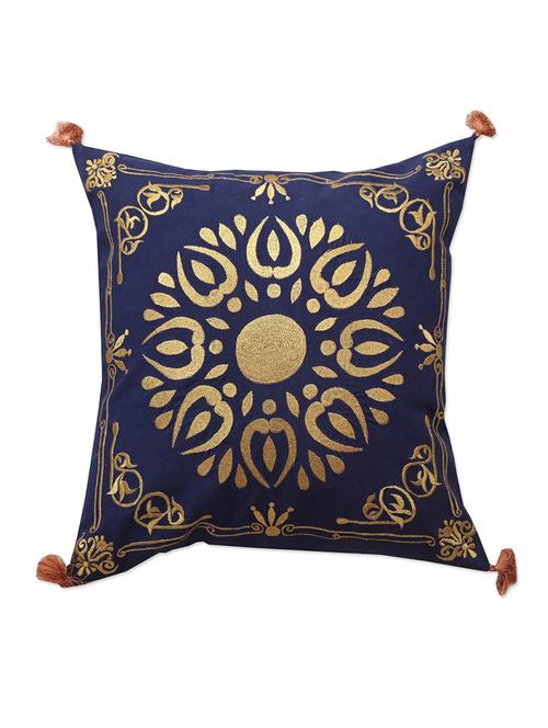 blue cotton cushion cover - 9865310 - Very Small Image - 1