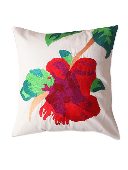 white cotton cushion cover - 9865339 - Very Small Image - 1