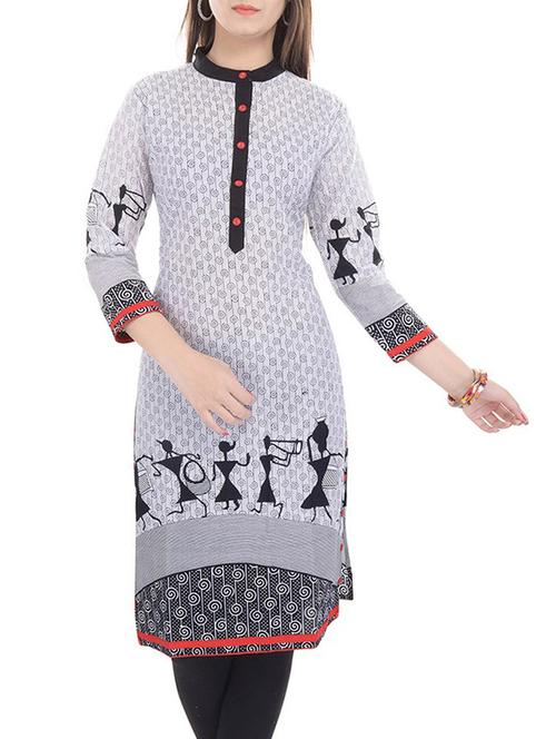 grey cotton kurta - 9866134 - Very Small Image - 1