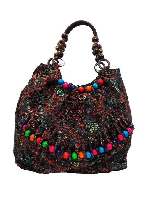 multi printed canvas handbag - 9871199 - Very Small Image - 1