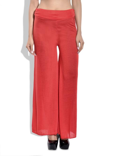 red viscose knit palazzo - 9872030 - Very Small Image - 1