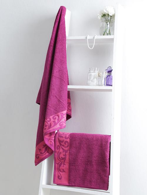 purple cotton towel - 9874472 - Very Small Image - 1