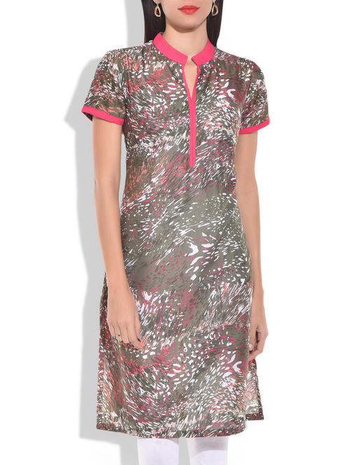 multicolour viscose kurta - 9875546 - Very Small Image - 1