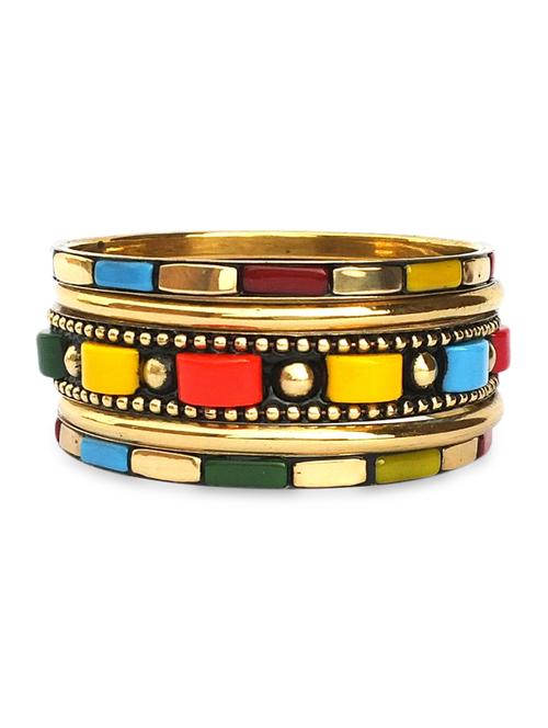 multicolor metallic bangles set - 9878810 - Very Small Image - 1