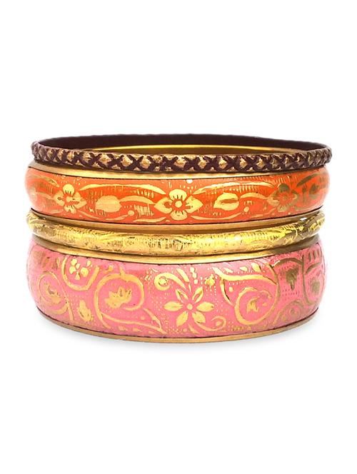 multicolor metallic acrylic paint bangles set - 9878812 - Very Small Image - 1