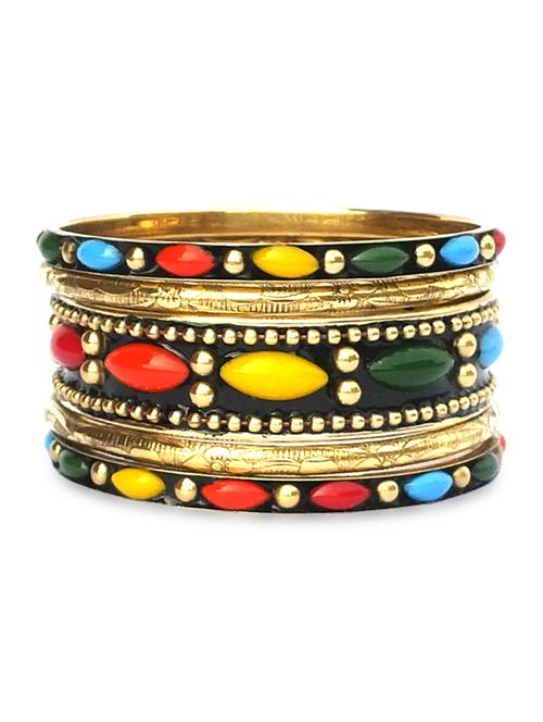 multicolor metallic bangles set - 9878834 - Very Small Image - 1