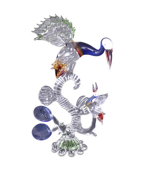 transparent crystal pair of swans - 9879838 - Very Small Image - 1