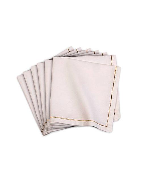 white cotton napkin set - 9881933 - Very Small Image - 1