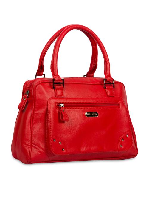 red faux leather handbag - 9882524 - Very Small Image - 1
