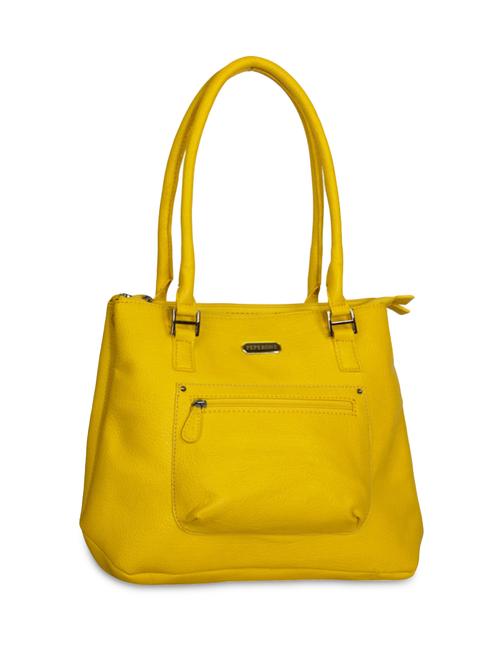 yellow faux leather handbag - 9882526 - Very Small Image - 1