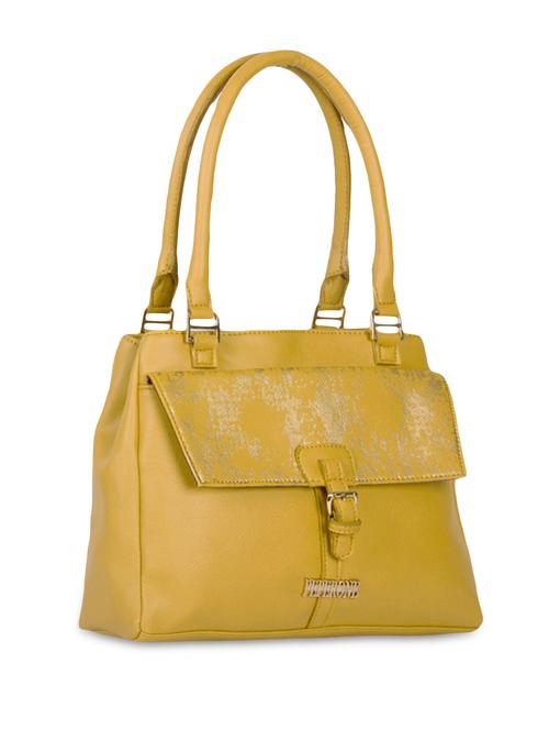 yellow faux leather handbag - 9882532 - Very Small Image - 1