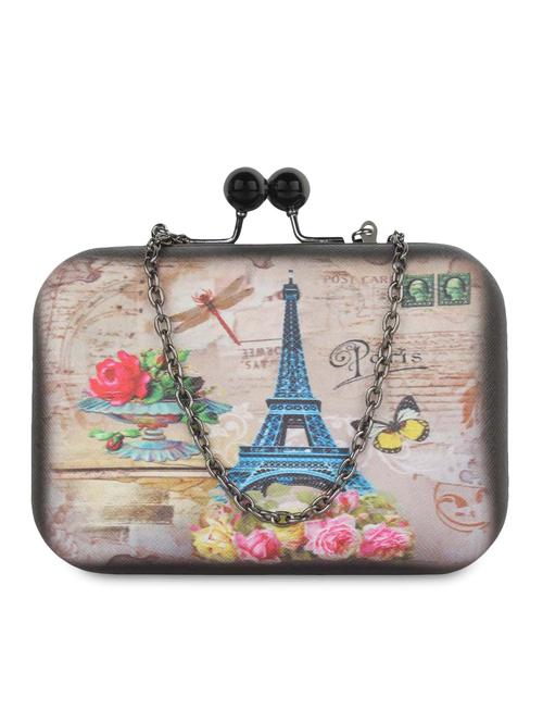 multicolor leatherette clutch - 9882606 - Very Small Image - 1