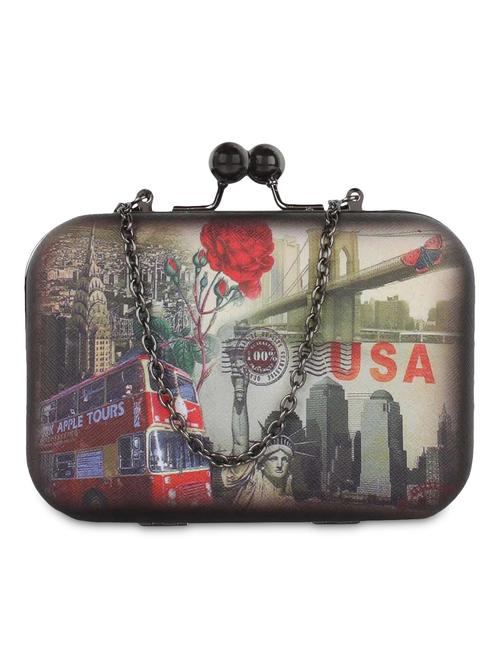 multicolor leatherette clutch - 9882607 - Very Small Image - 1
