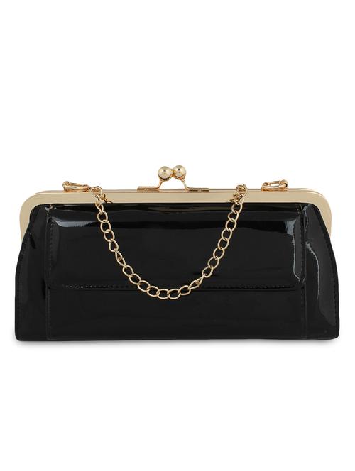 black leatherette clutch - 9882608 - Very Small Image - 1