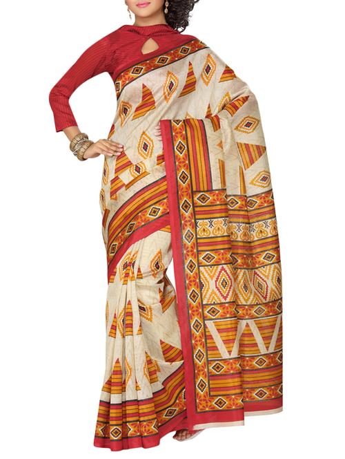 multicolor art silk saree - 9882755 - Very Small Image - 1