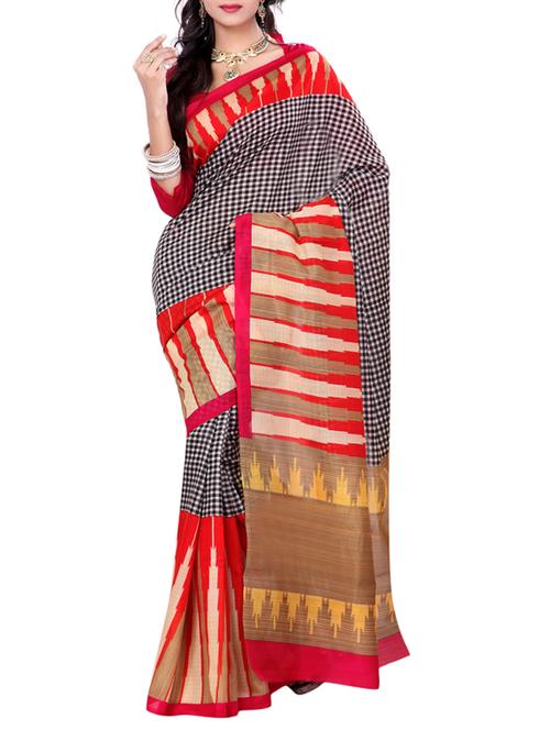 multicolor art silk saree - 9882756 - Very Small Image - 1